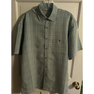 Paradise Collection Men’s Blue Plaid Rayon Blend - Size M